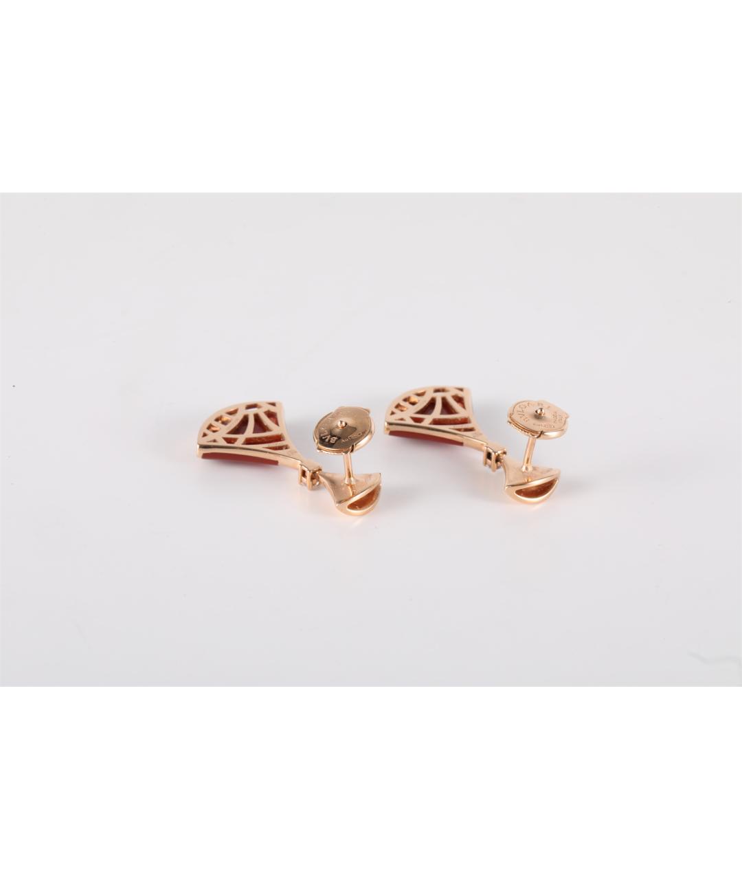 BVLGARI Красные серьги из розового золота, фото 5