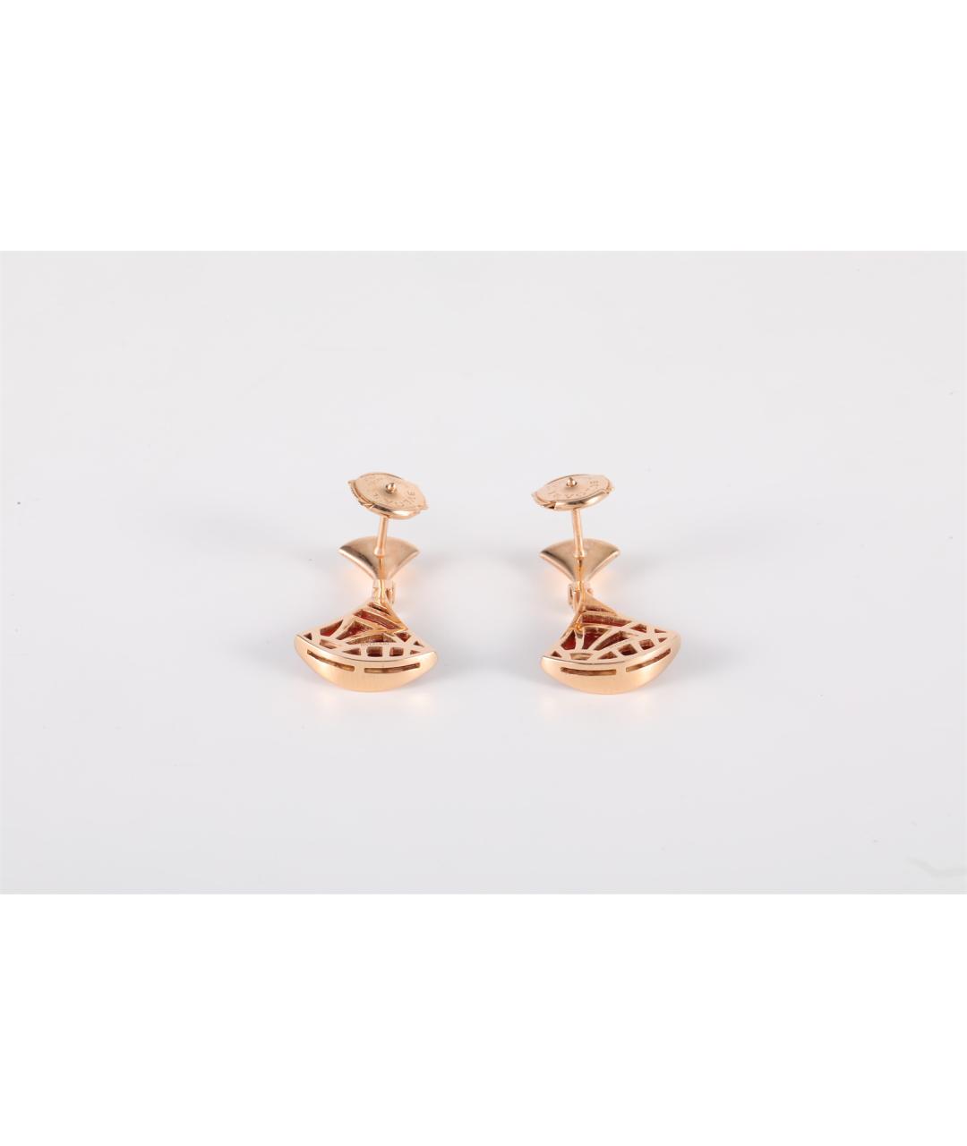 BVLGARI Красные серьги из розового золота, фото 4