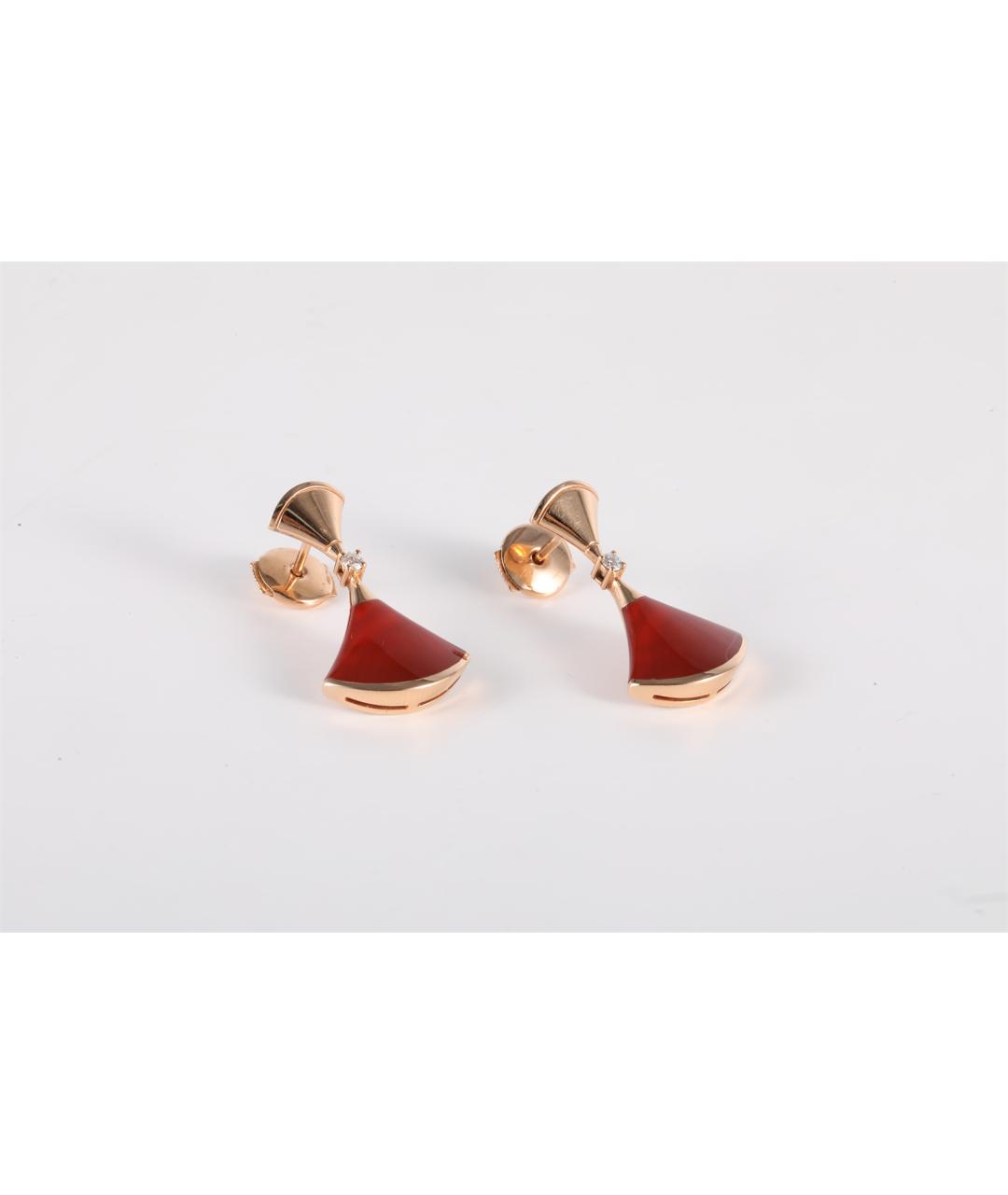 BVLGARI Красные серьги из розового золота, фото 2