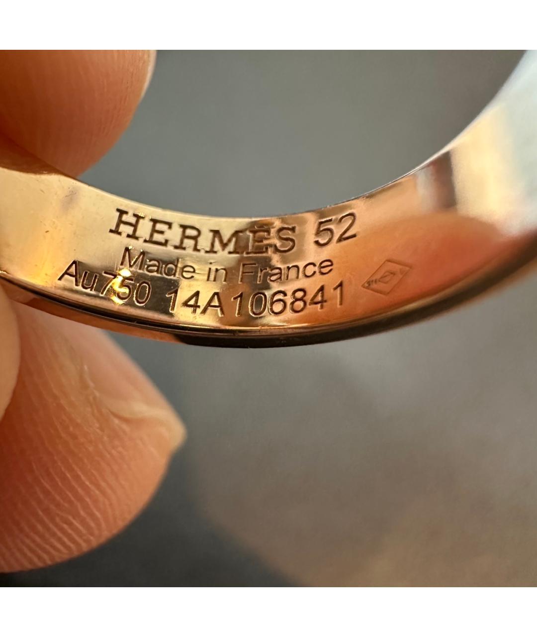 HERMES Золотое кольцо, фото 5
