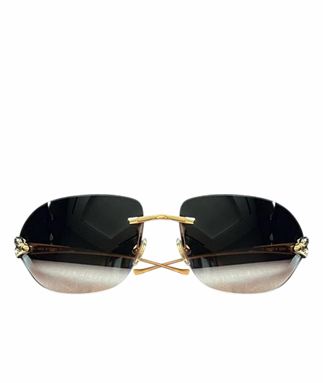 CARTIER Золотые металлические солнцезащитные очки, фото 1