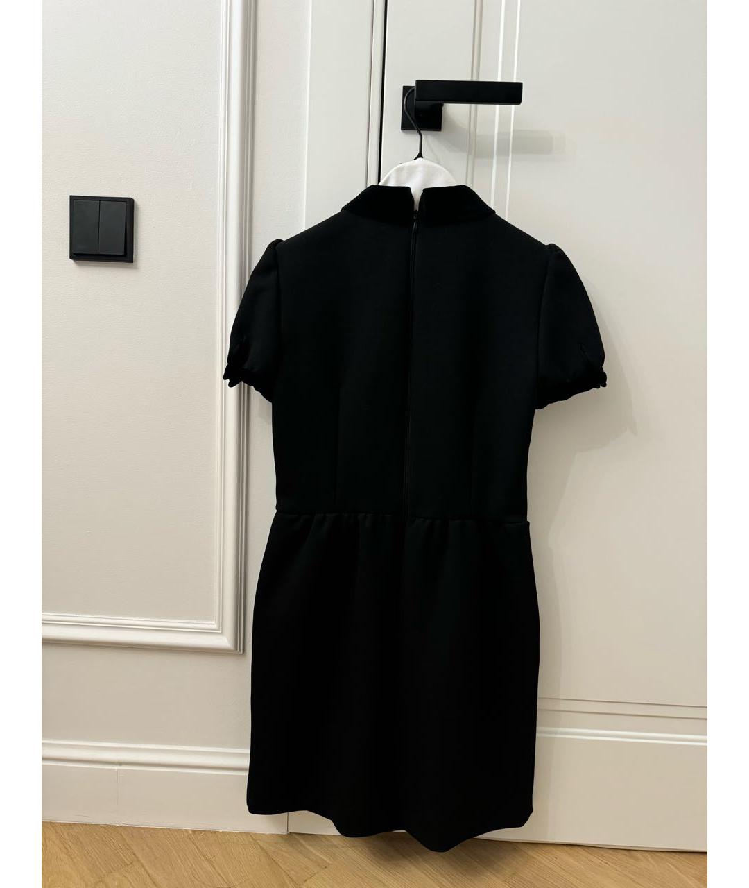 RED VALENTINO Черное ацетатное коктейльное платье, фото 4
