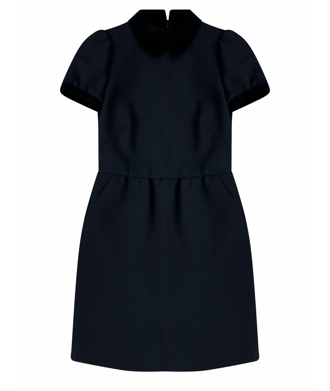 RED VALENTINO Черное ацетатное коктейльное платье, фото 1