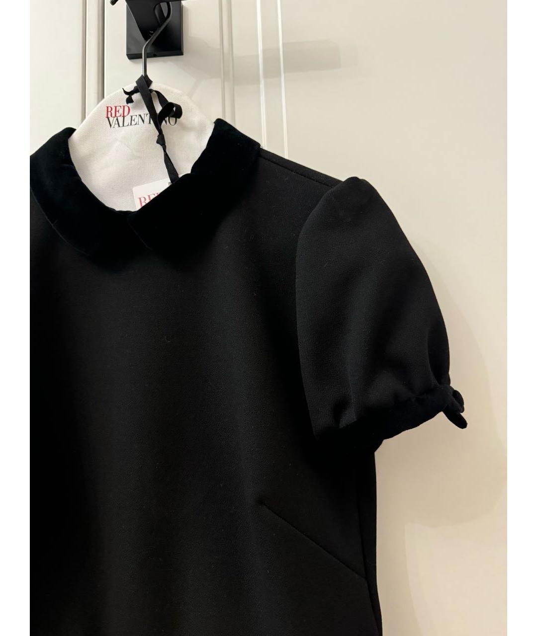 RED VALENTINO Черное ацетатное коктейльное платье, фото 3