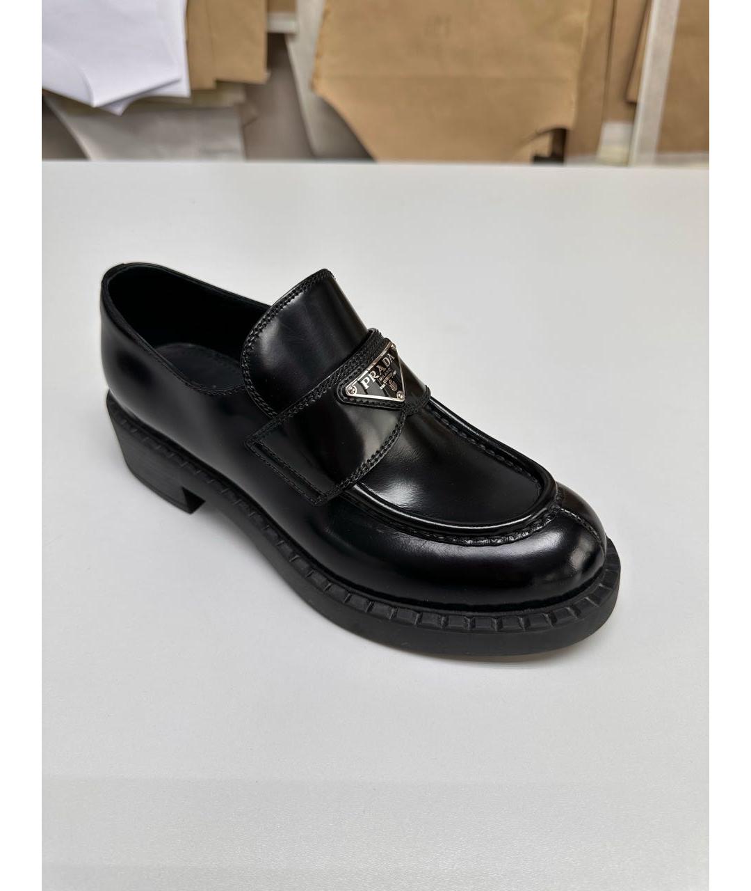 PRADA Черные кожаные лоферы, фото 4