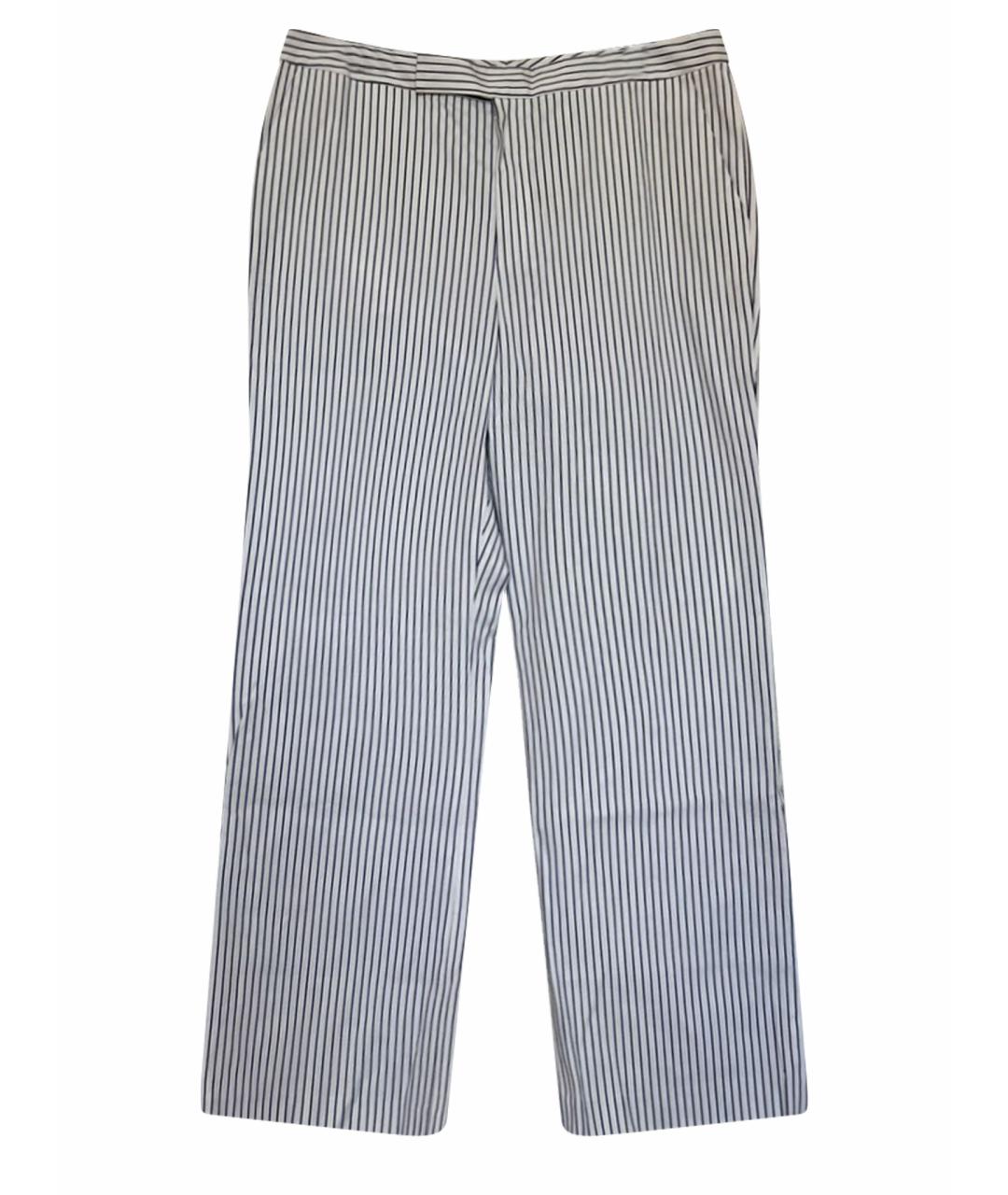 RALPH LAUREN Белые хлопковые прямые брюки, фото 1