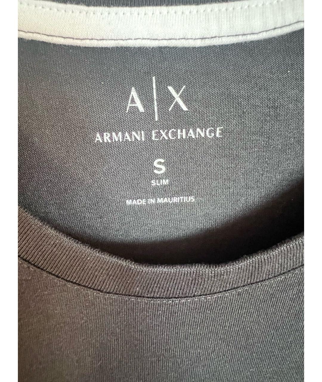 ARMANI EXCHANGE Черная хлопковая футболка, фото 3