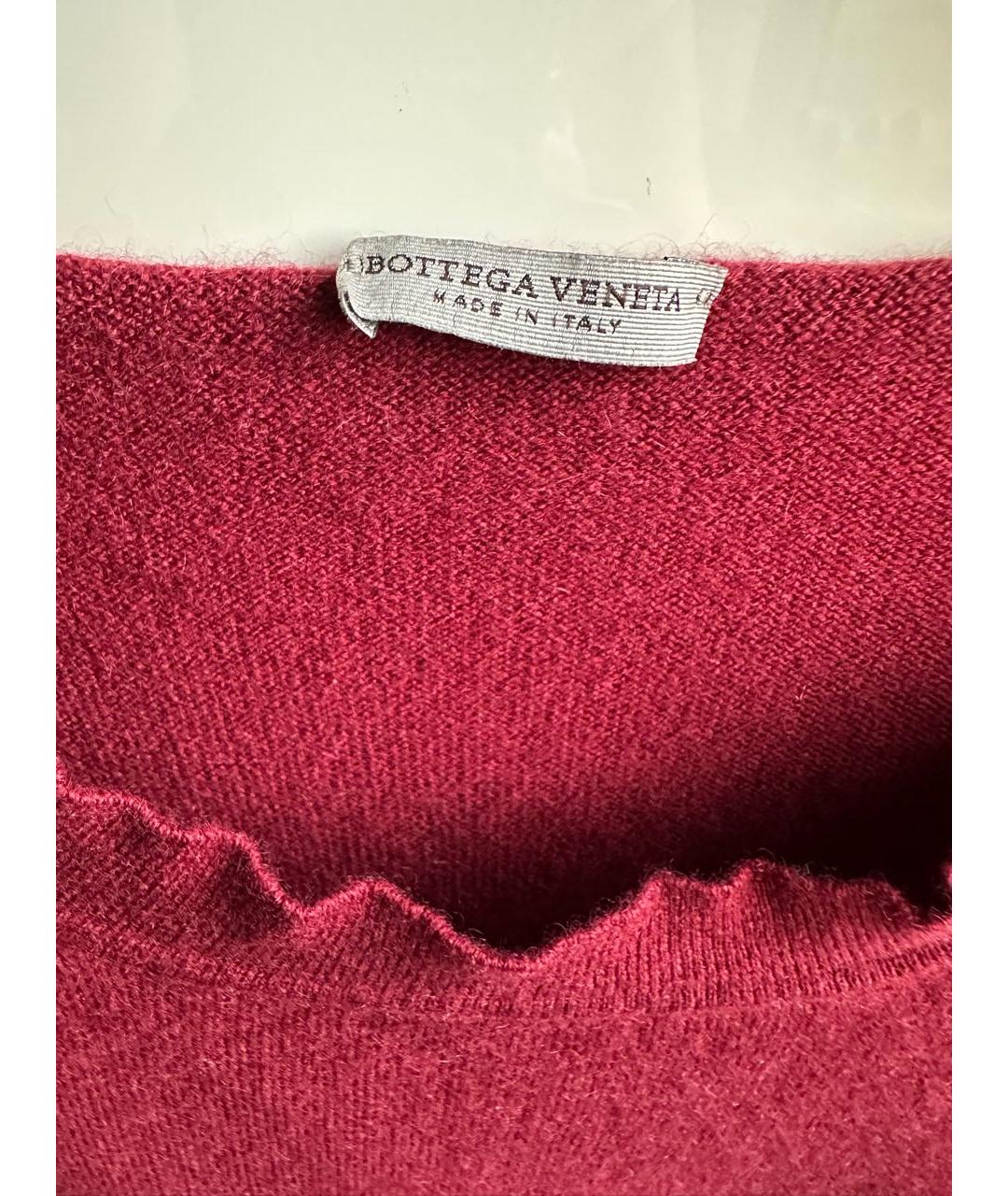 BOTTEGA VENETA Бордовый кашемировый джемпер / свитер, фото 3