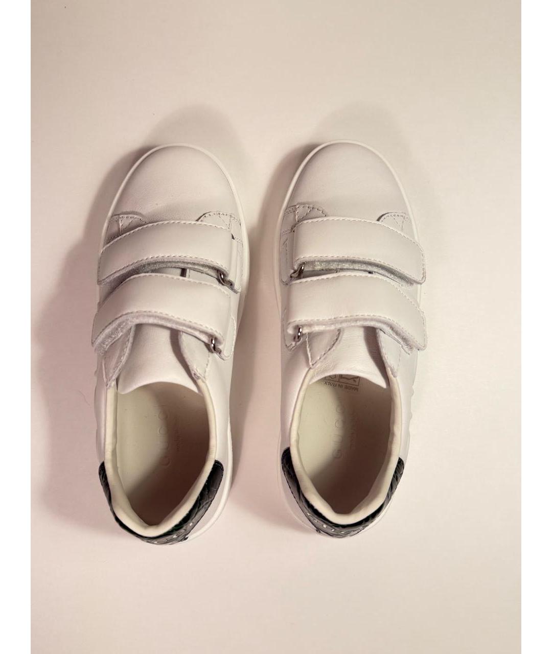GUCCI KIDS Белые кожаные кеды, фото 3