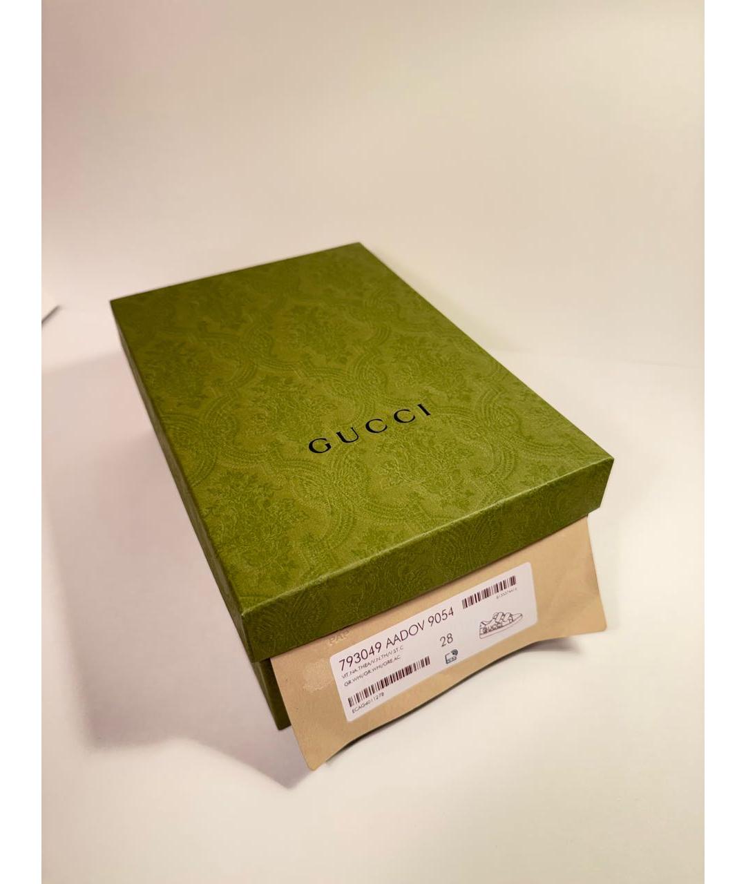 GUCCI KIDS Белые кожаные кеды, фото 5
