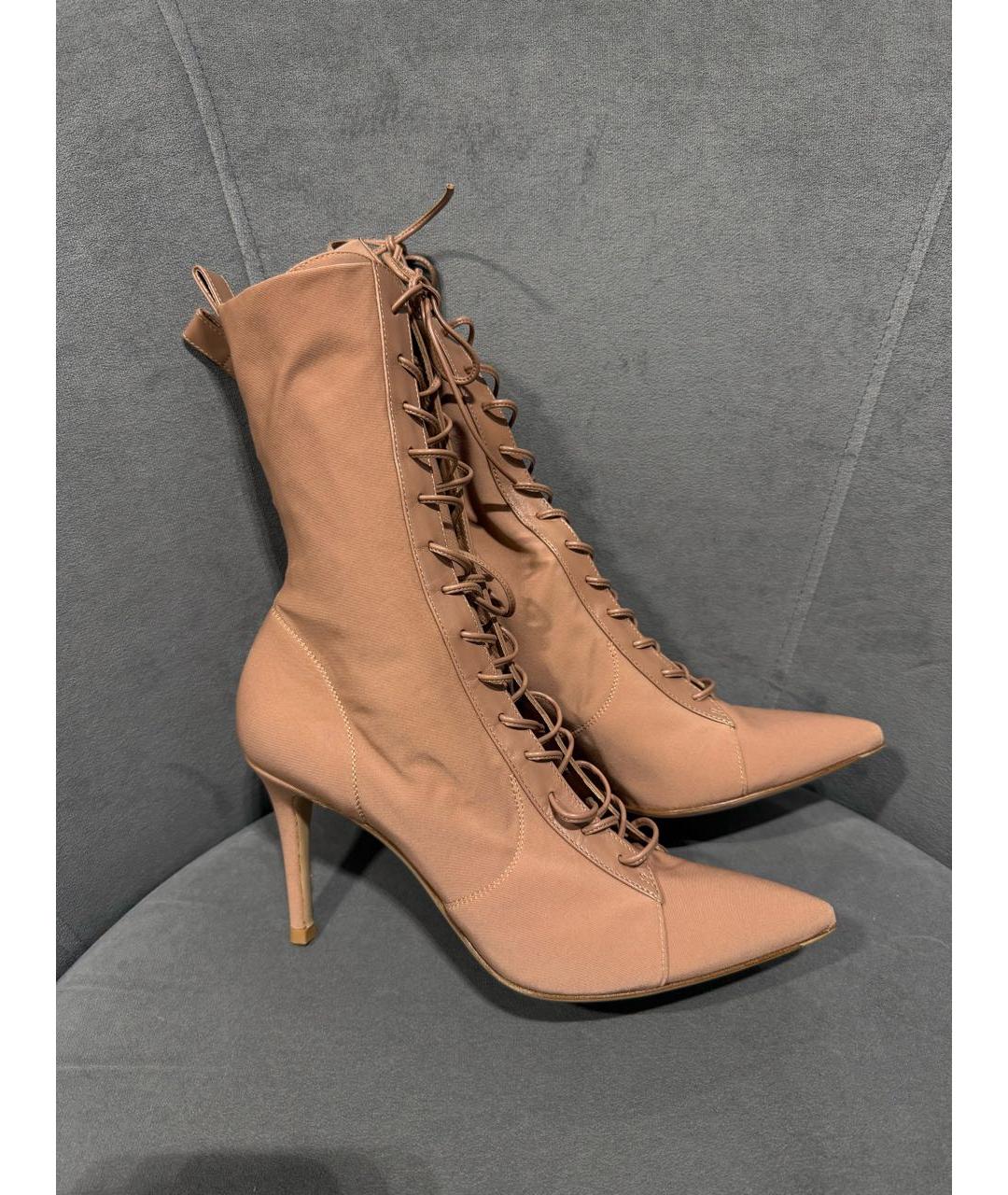 GIANVITO ROSSI Розовые текстильные ботильоны, фото 2