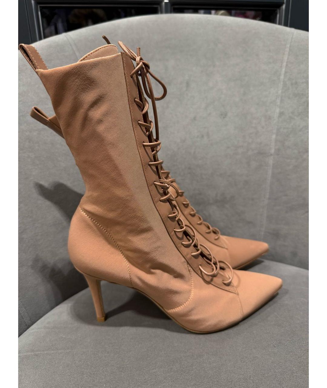 GIANVITO ROSSI Розовые текстильные ботильоны, фото 6
