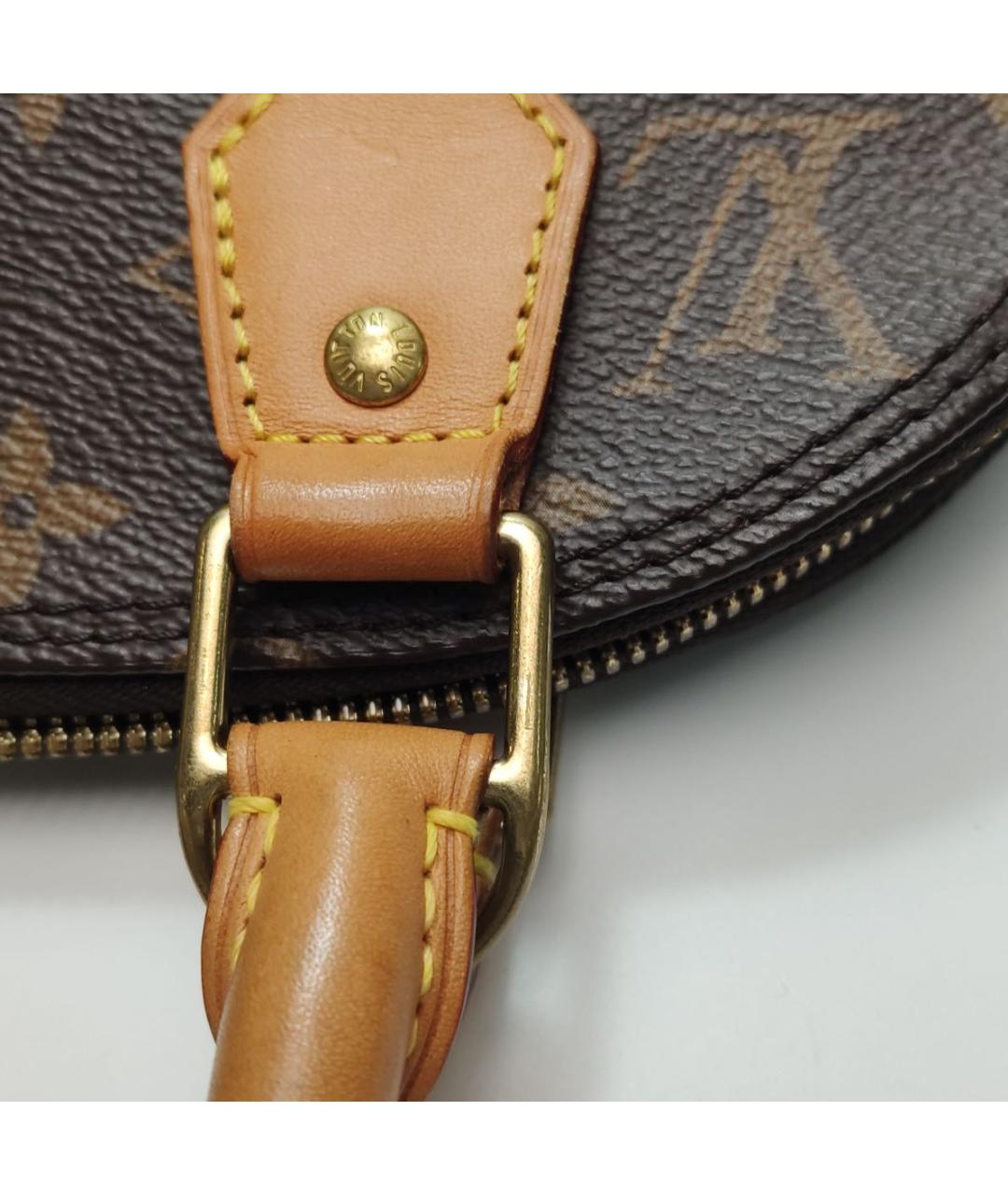 LOUIS VUITTON Коричневая кожаная сумка через плечо, фото 8