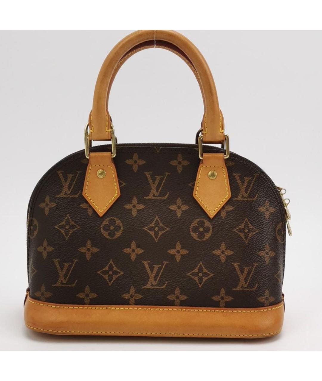 LOUIS VUITTON Коричневая кожаная сумка через плечо, фото 4
