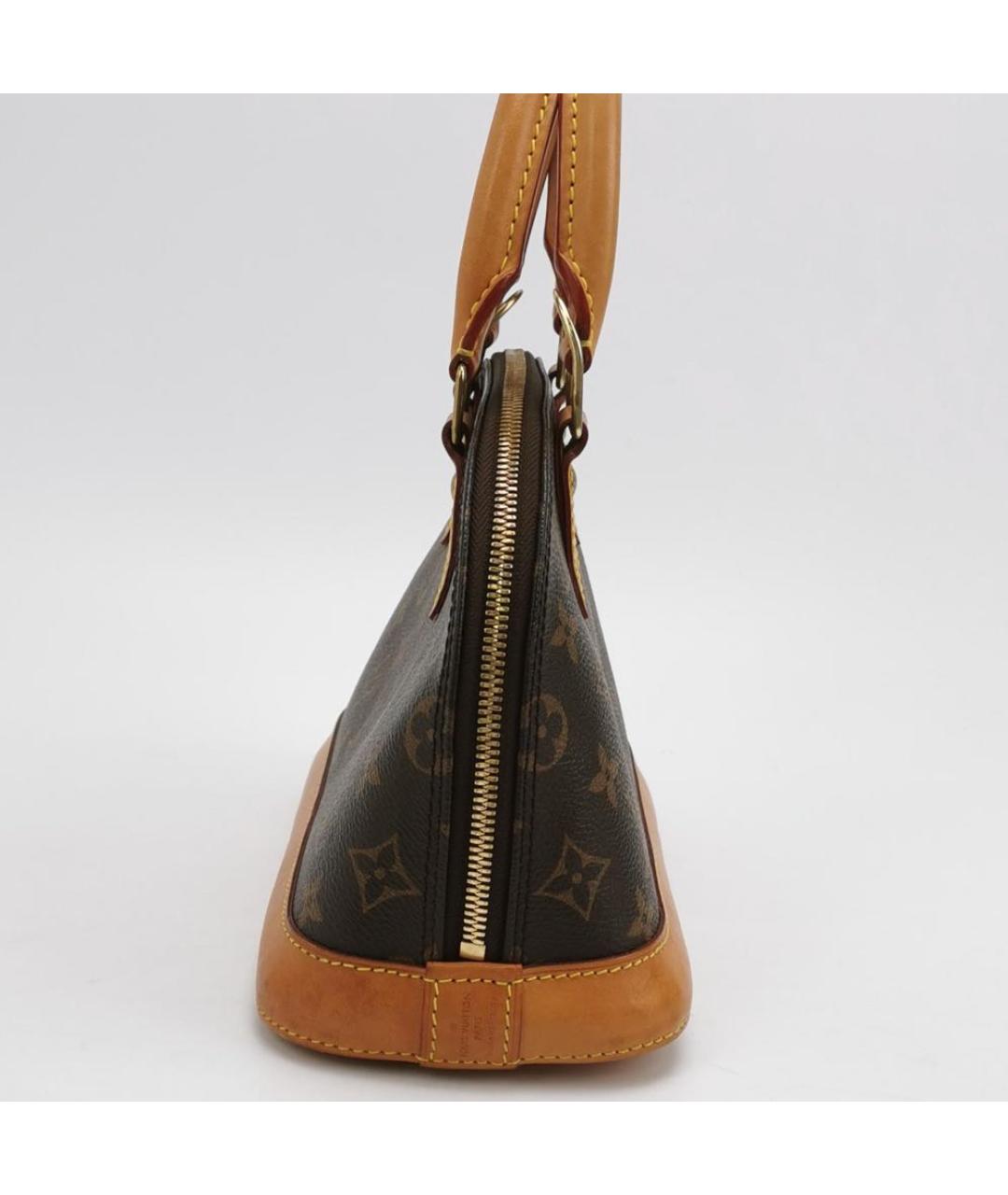 LOUIS VUITTON Коричневая кожаная сумка через плечо, фото 2