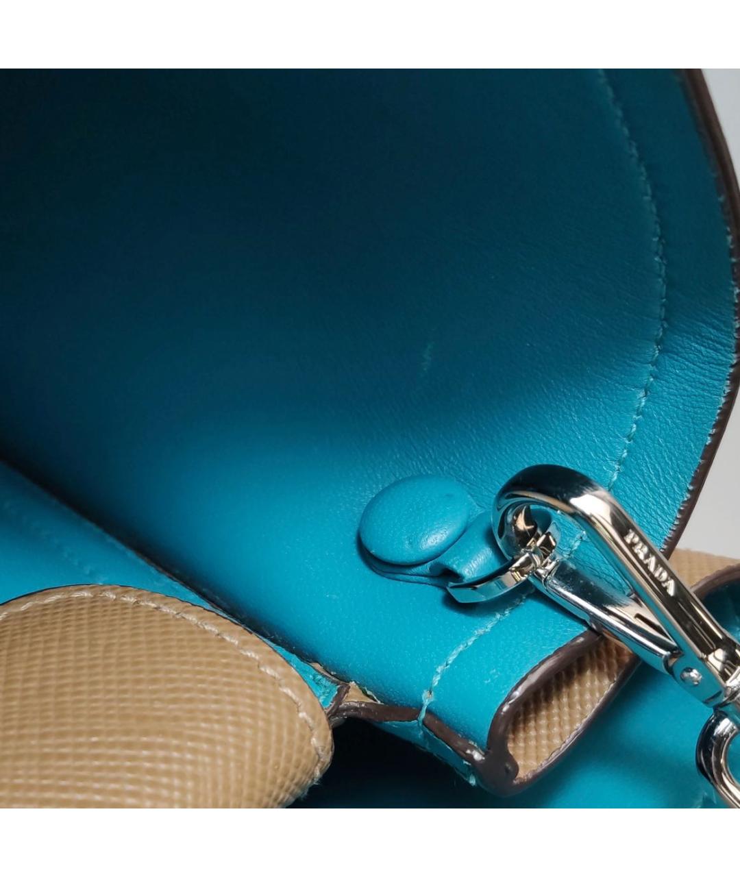 PRADA Коричневая кожаная сумка тоут, фото 8