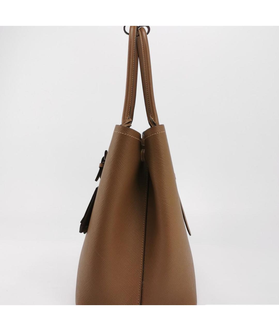 PRADA Коричневая кожаная сумка тоут, фото 2