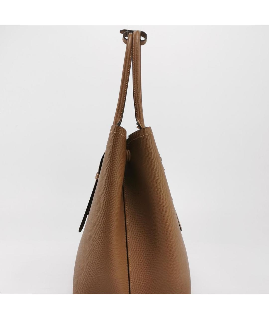 PRADA Коричневая кожаная сумка тоут, фото 3