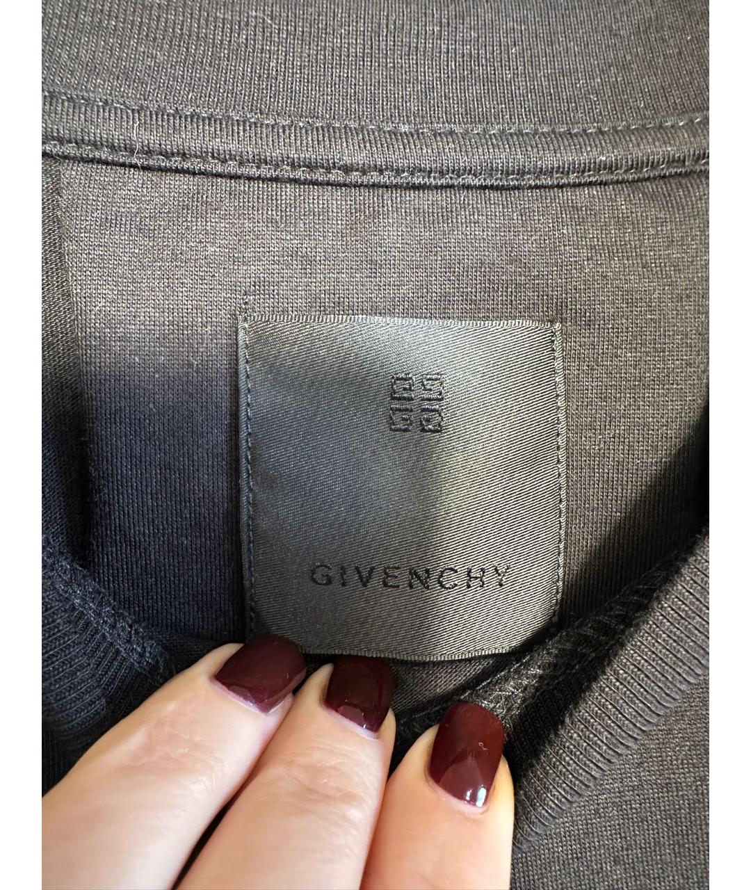 GIVENCHY Черная хлопковая футболка, фото 3