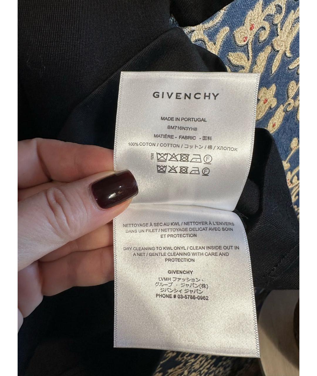 GIVENCHY Черная хлопковая футболка, фото 6