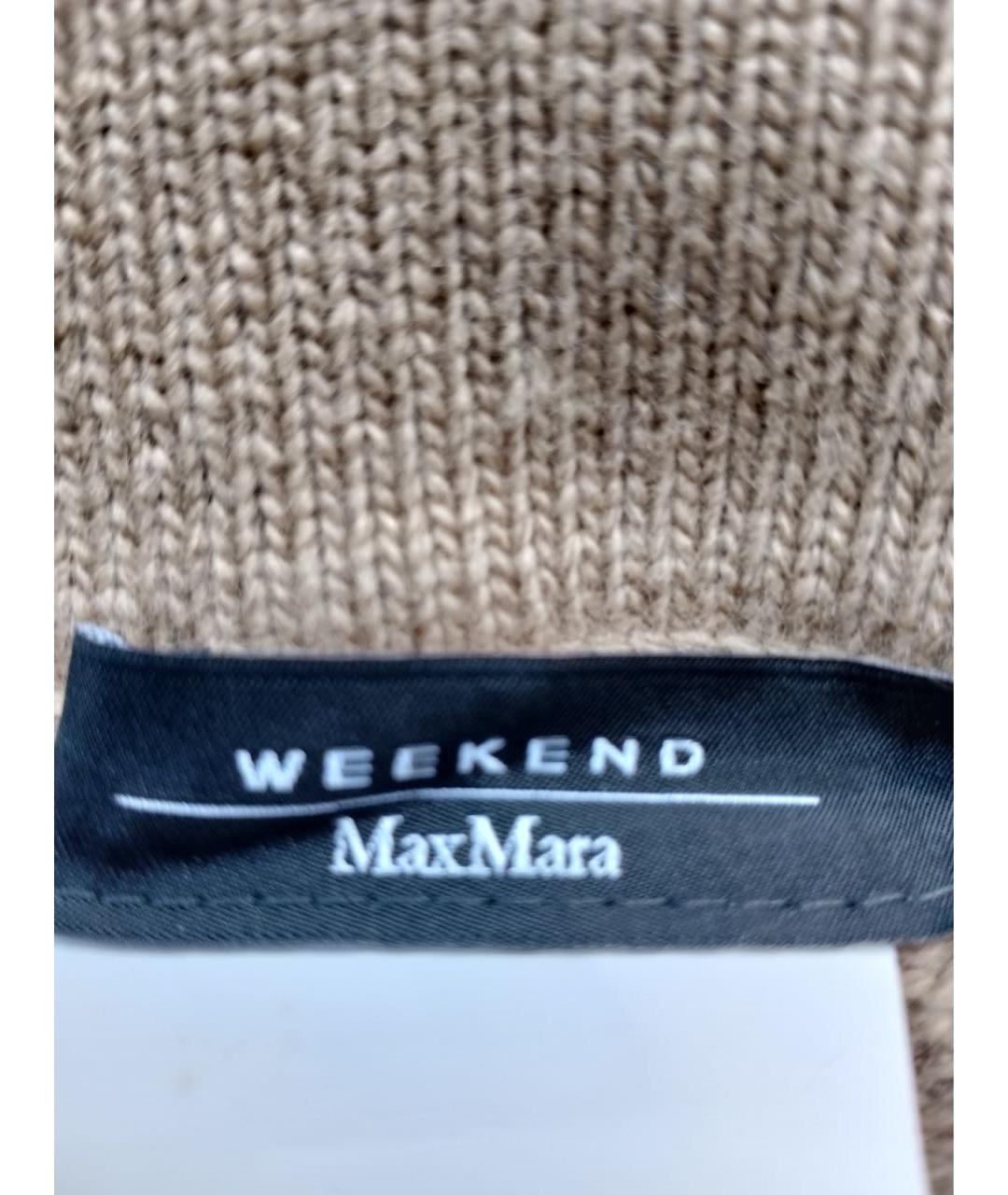 WEEKEND MAX MARA Горчичная шерстяная юбка миди, фото 6
