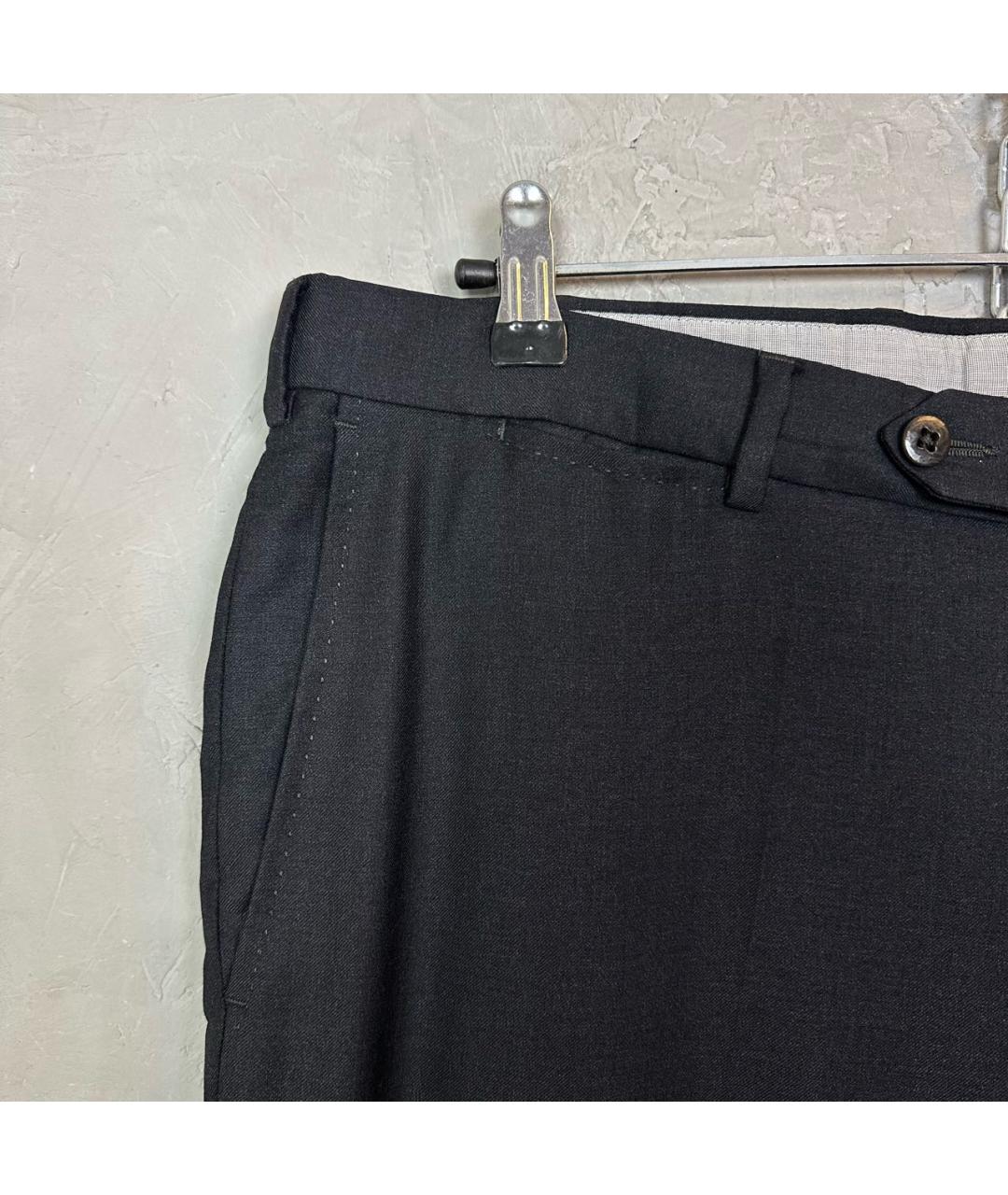 ERMENEGILDO ZEGNA XXX Антрацитовые шерстяные классические брюки, фото 6
