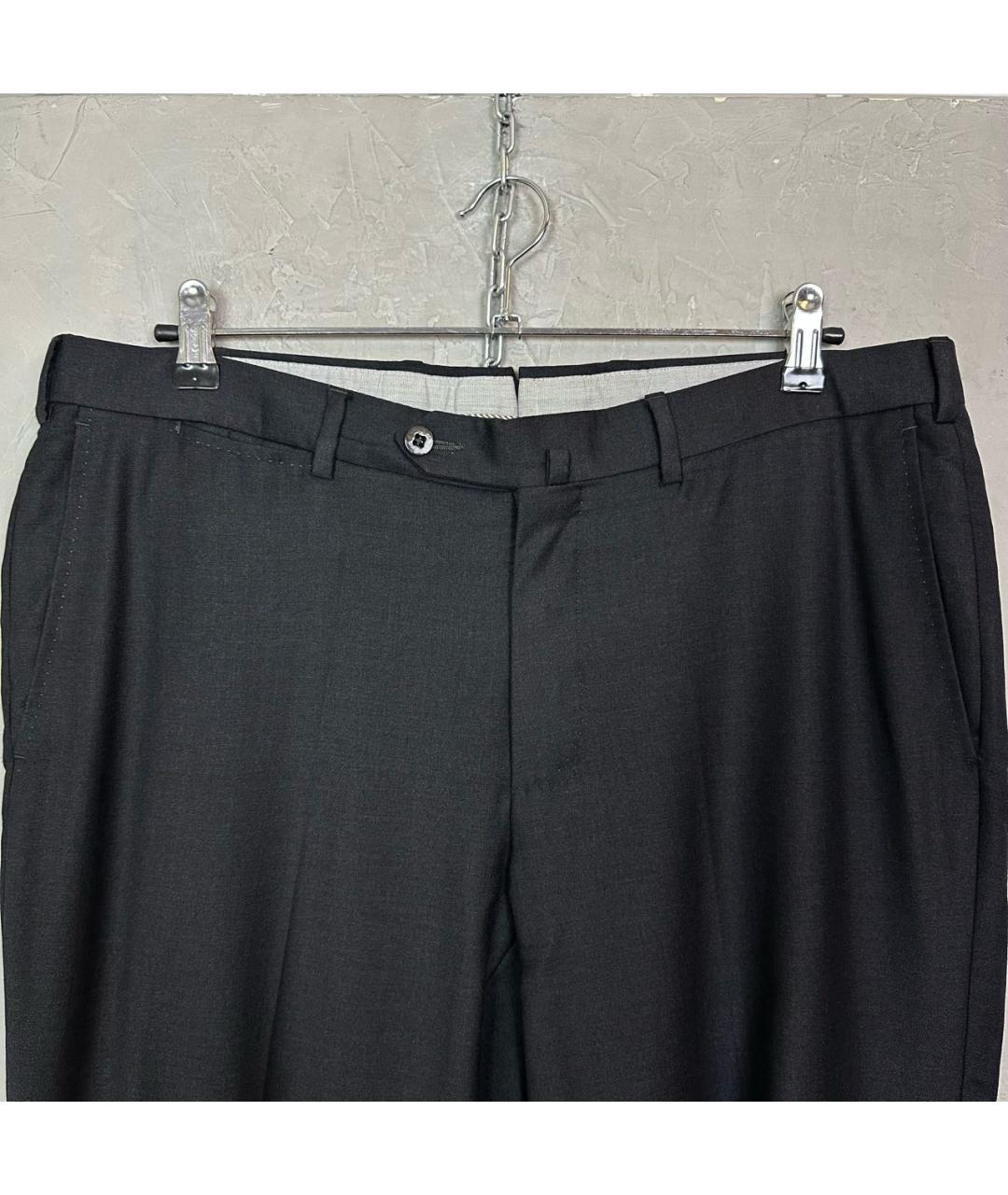ERMENEGILDO ZEGNA XXX Антрацитовые шерстяные классические брюки, фото 4