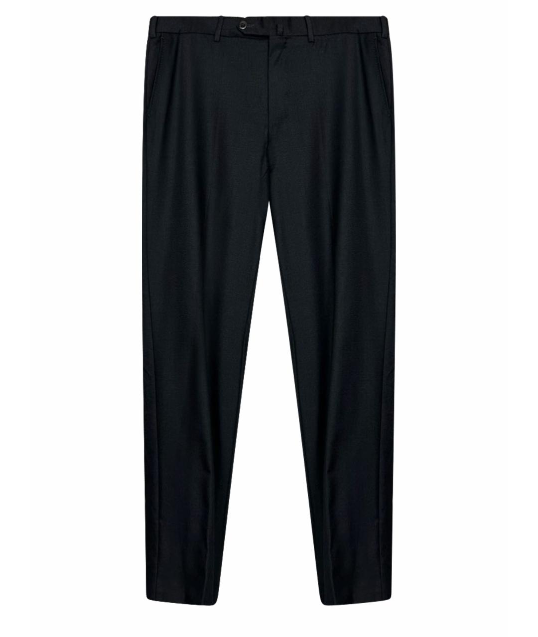 ERMENEGILDO ZEGNA XXX Антрацитовые шерстяные классические брюки, фото 1