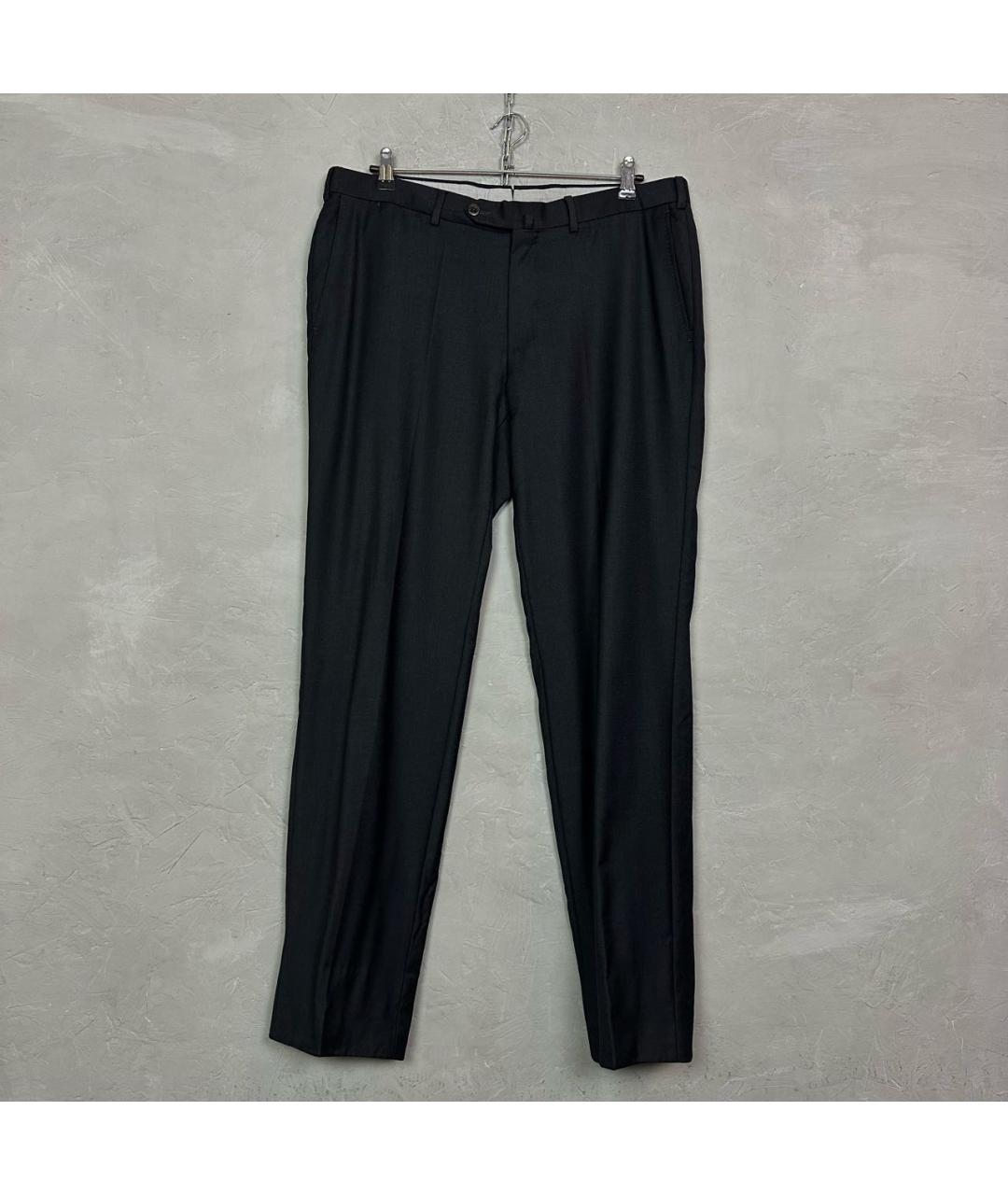 ERMENEGILDO ZEGNA XXX Антрацитовые шерстяные классические брюки, фото 9