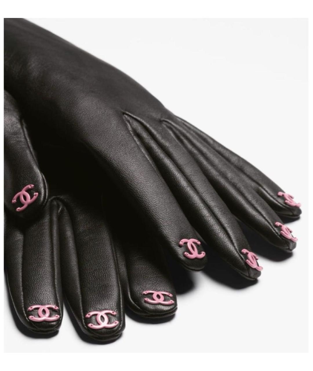 CHANEL Черные кожаные перчатки, фото 2