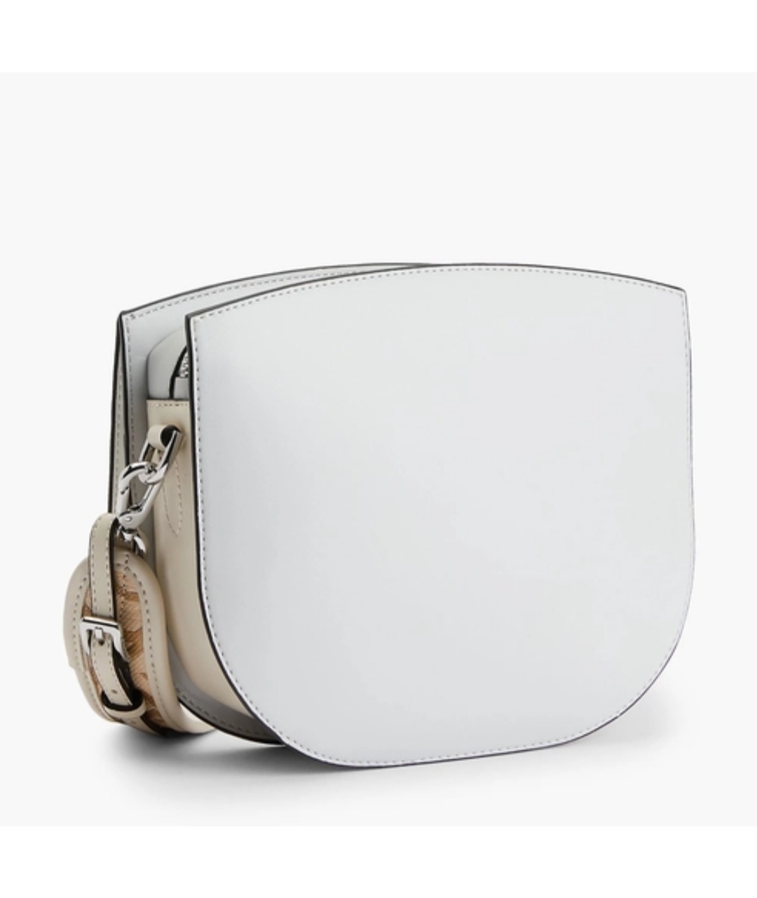 CALVIN KLEIN Белая кожаная сумка тоут, фото 3