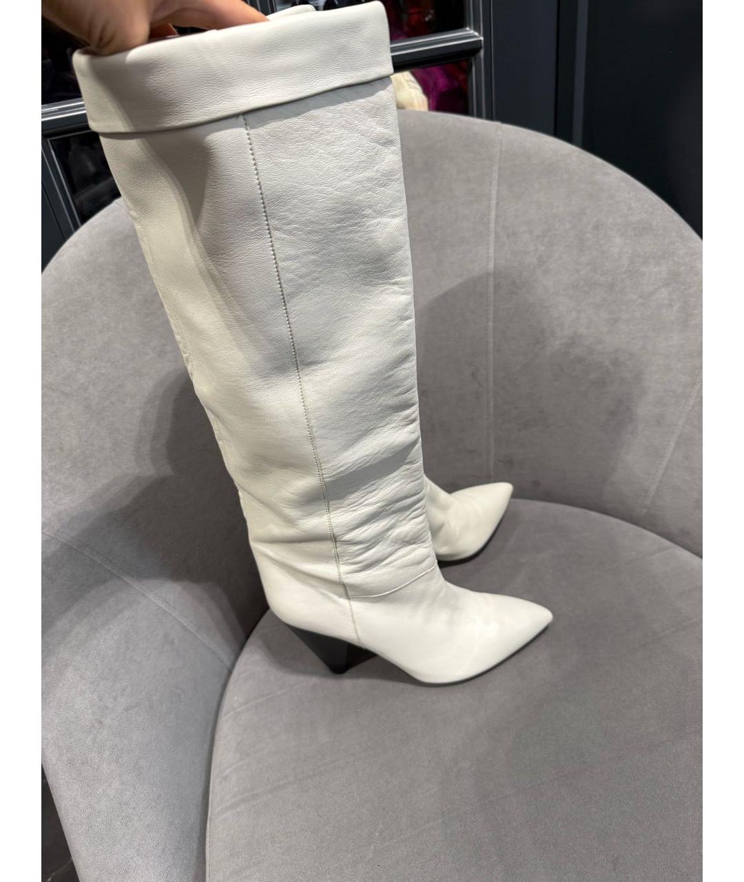 ISABEL MARANT Белые кожаные сапоги, фото 2
