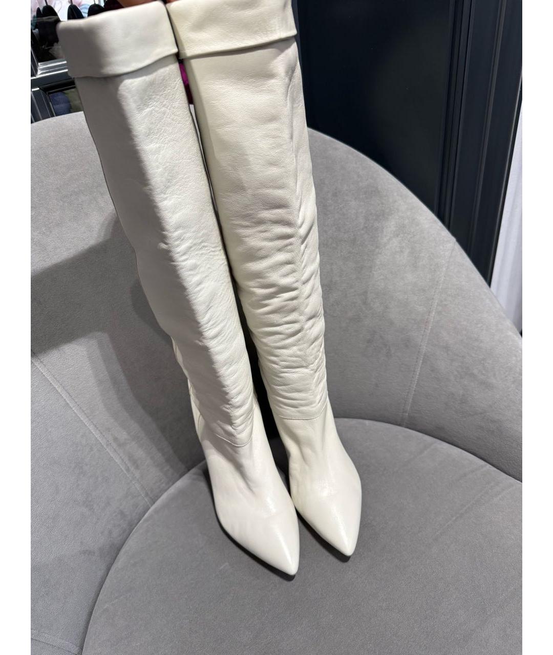 ISABEL MARANT Белые кожаные сапоги, фото 4