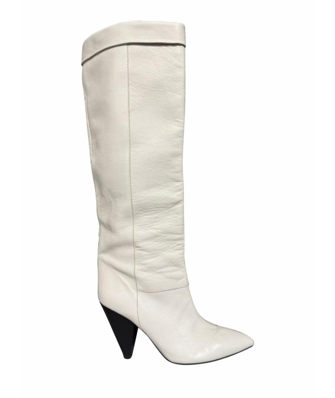 ISABEL MARANT Белые кожаные сапоги, фото 1