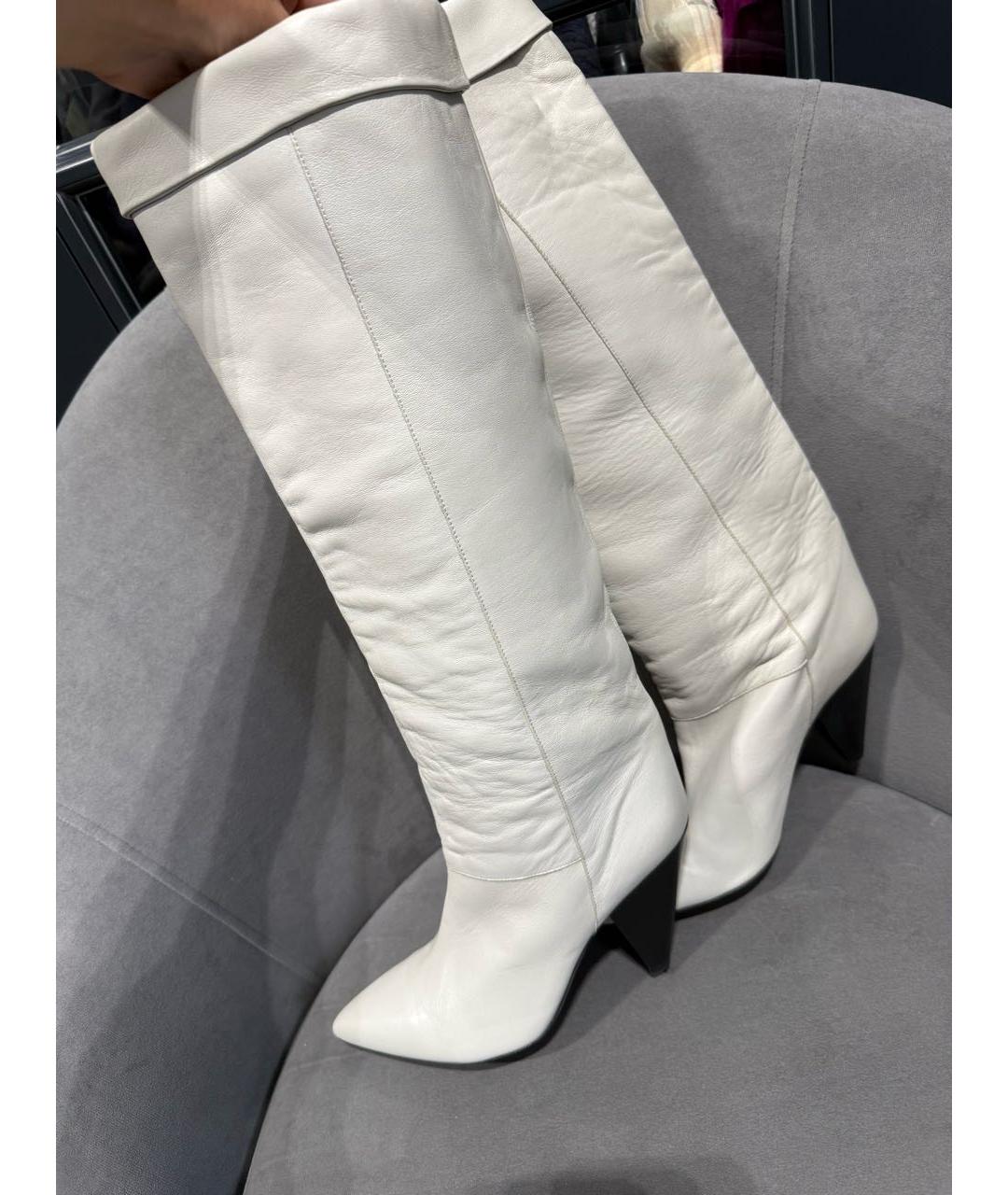 ISABEL MARANT Белые кожаные сапоги, фото 3