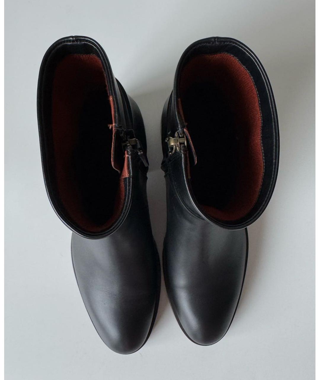 LORO PIANA Черные кожаные ботинки, фото 3