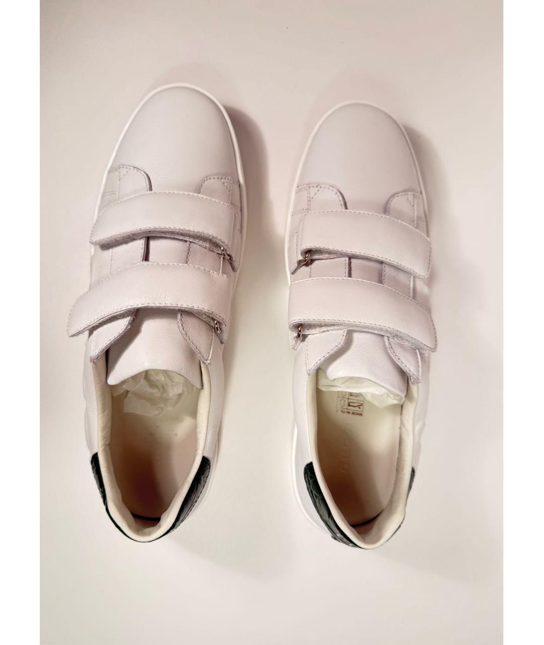 GUCCI KIDS Белые кожаные кеды, фото 3