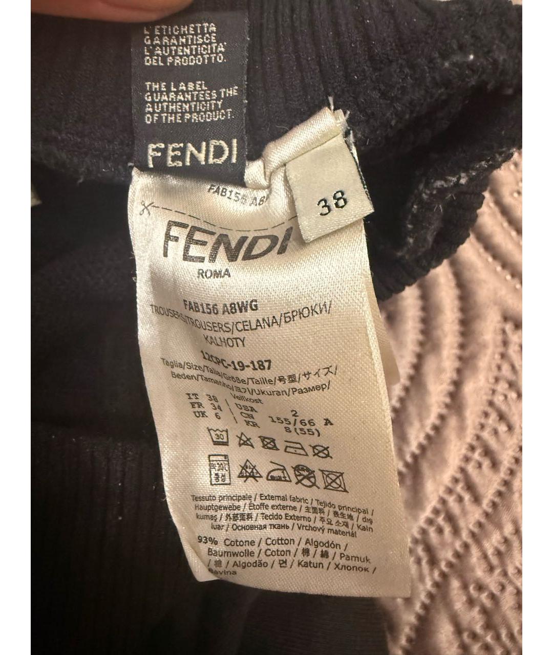 FENDI Черный хлопковый костюм с брюками, фото 5