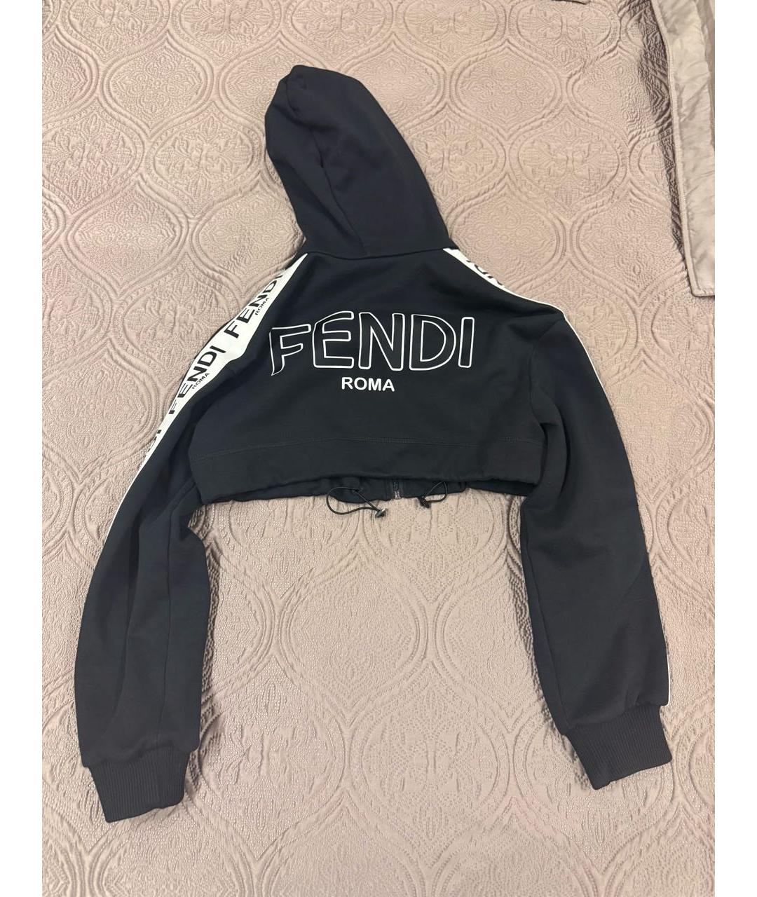 FENDI Черный хлопковый костюм с брюками, фото 3