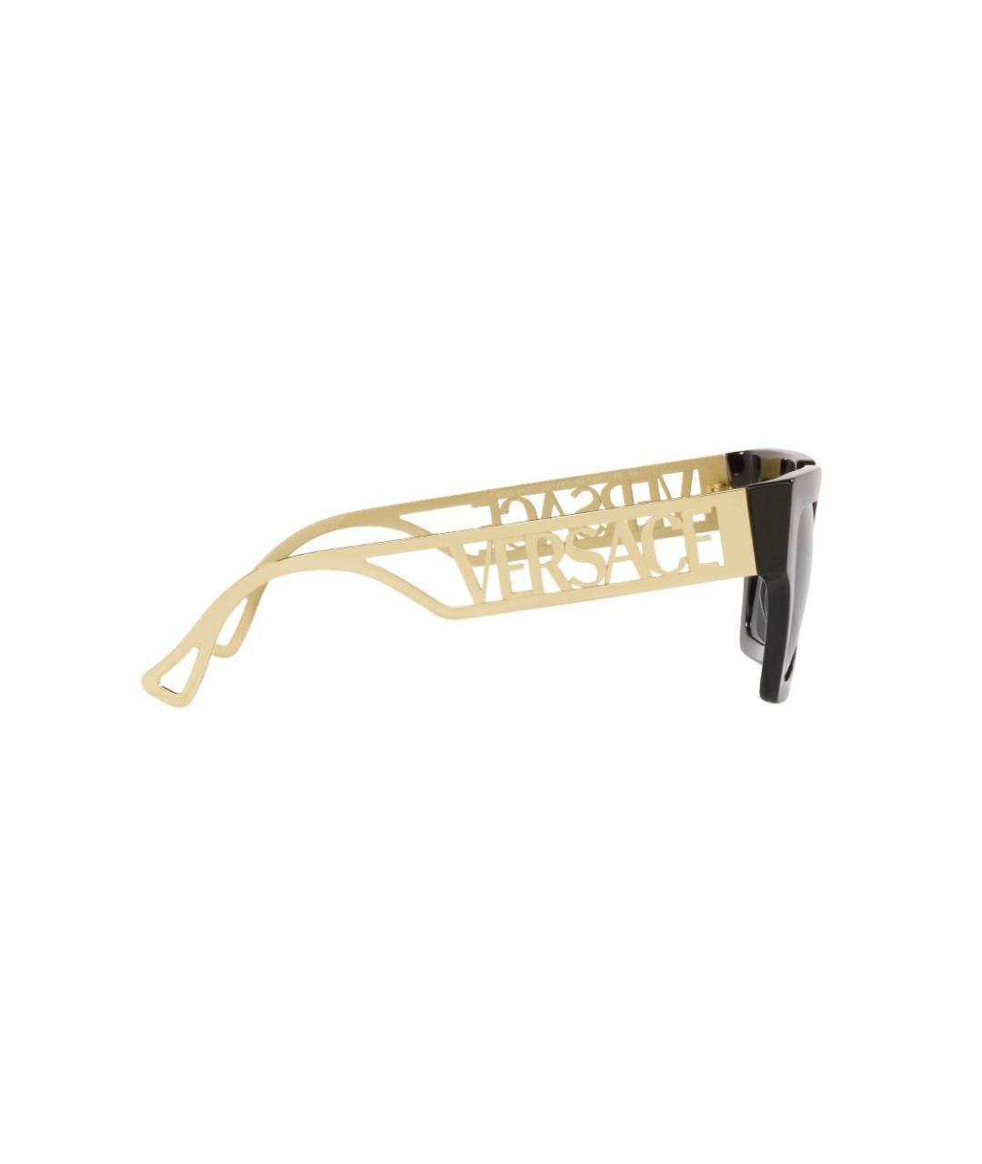 VERSACE Черные металлические солнцезащитные очки, фото 2