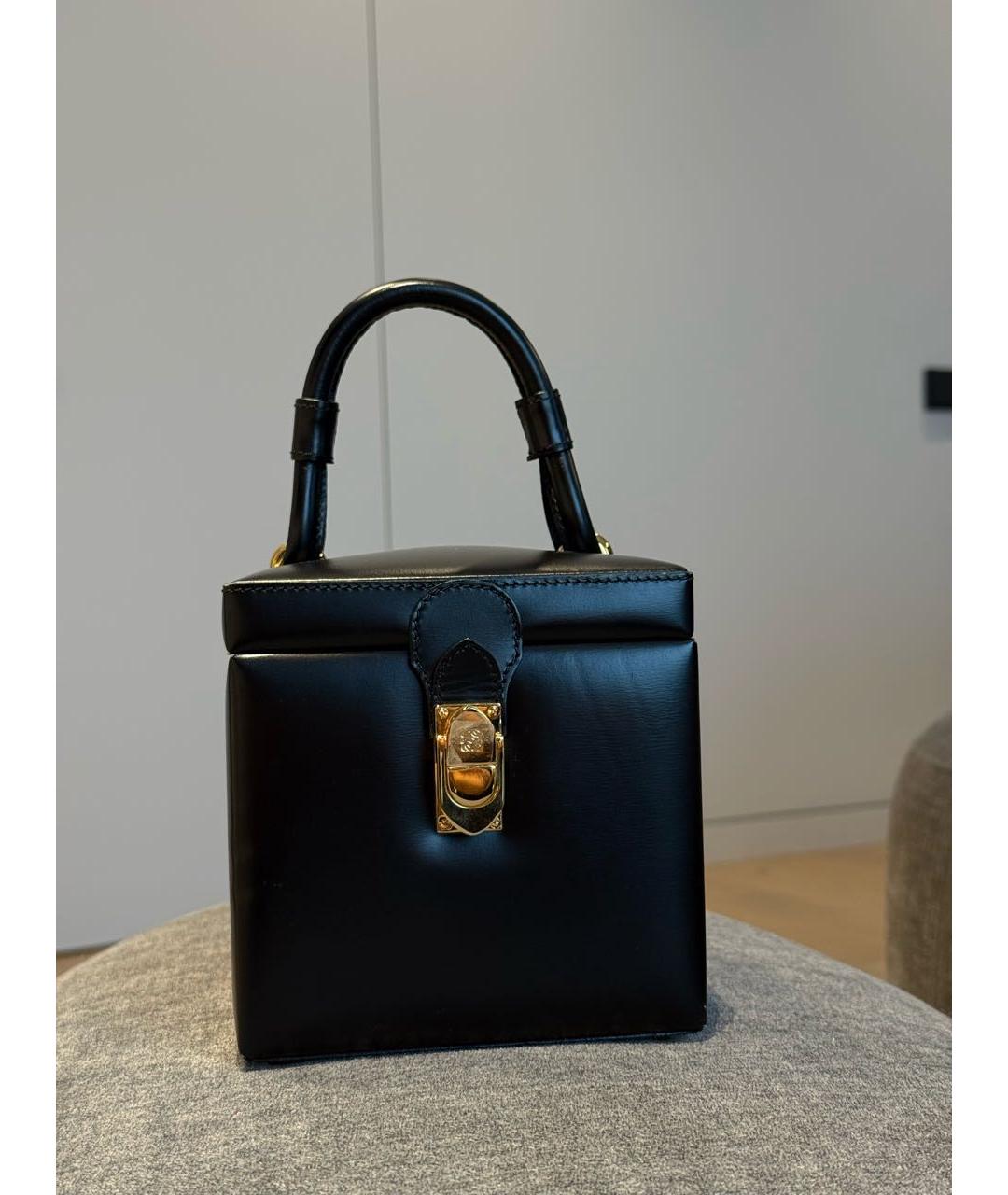 LOEWE Черная кожаная сумка с короткими ручками, фото 8