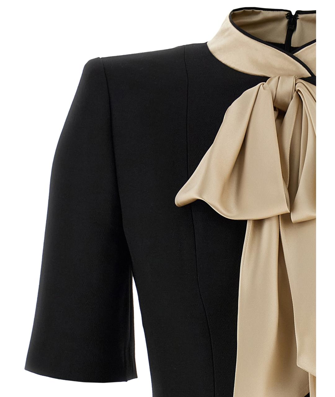 VALENTINO Черное шерстяное повседневное платье, фото 3