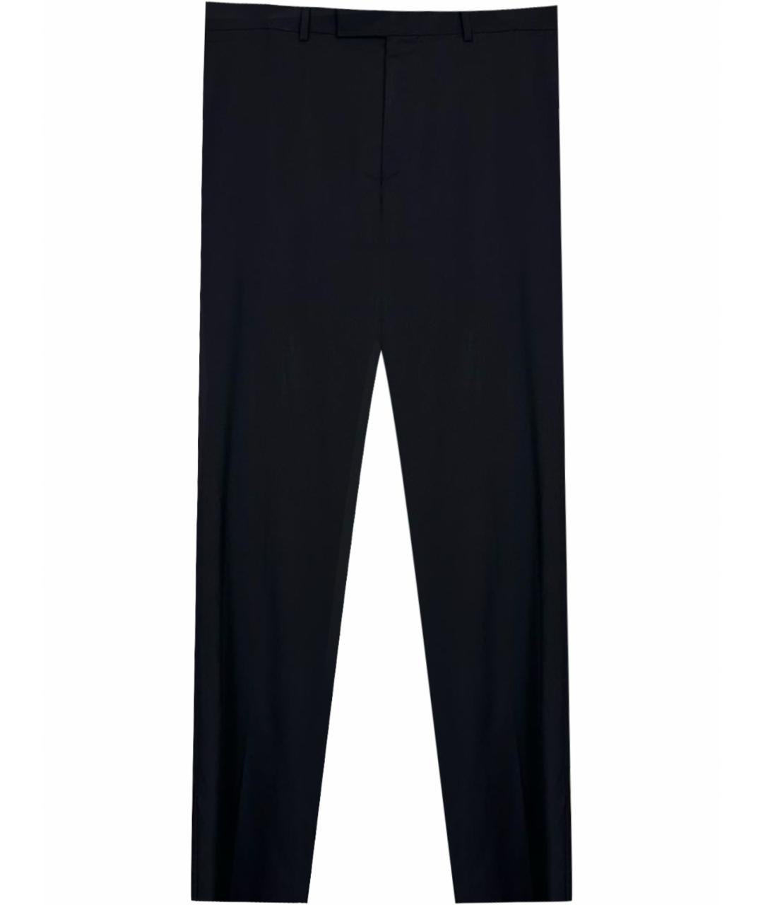 HUGO BOSS Темно-синие шерстяные классические брюки, фото 1