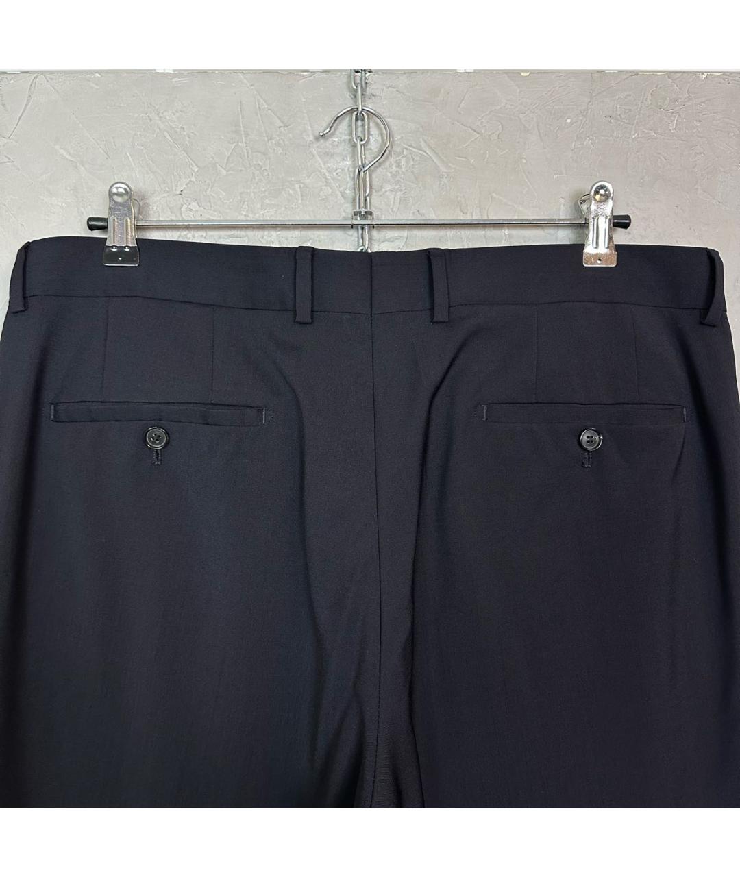 HUGO BOSS Темно-синие шерстяные классические брюки, фото 5