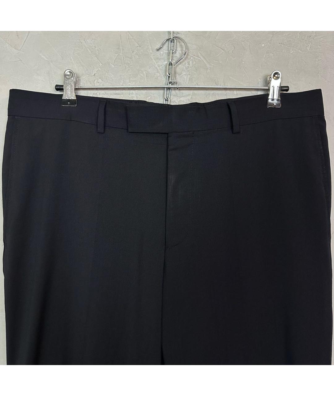 HUGO BOSS Темно-синие шерстяные классические брюки, фото 2