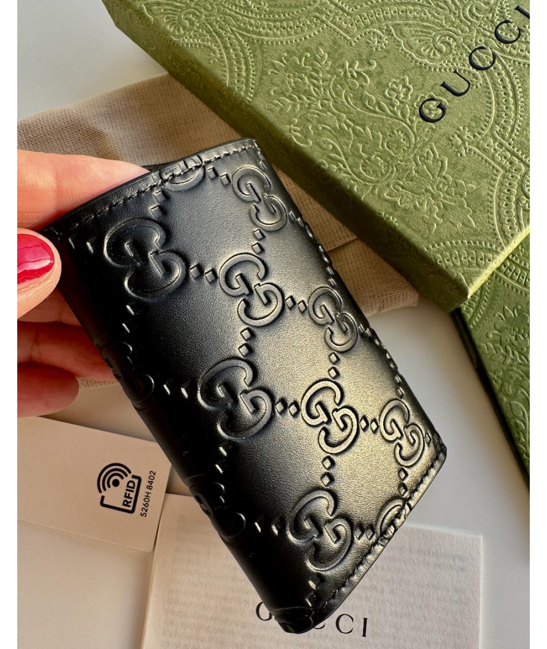 GUCCI Черная ключница, фото 4