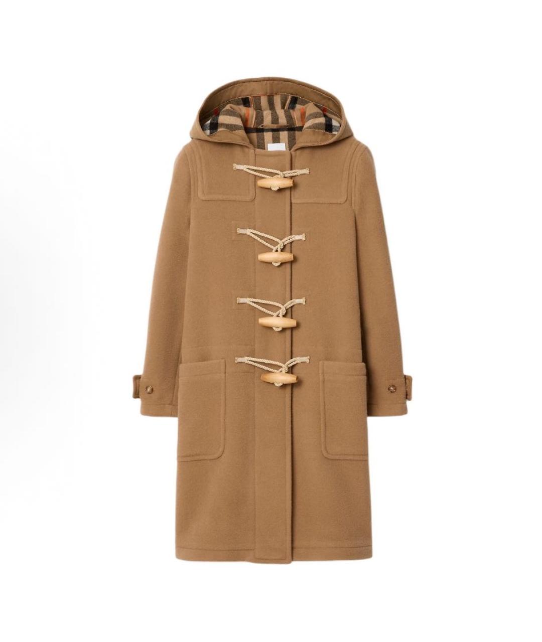 BURBERRY Бежевое шерстяное пальто, фото 1