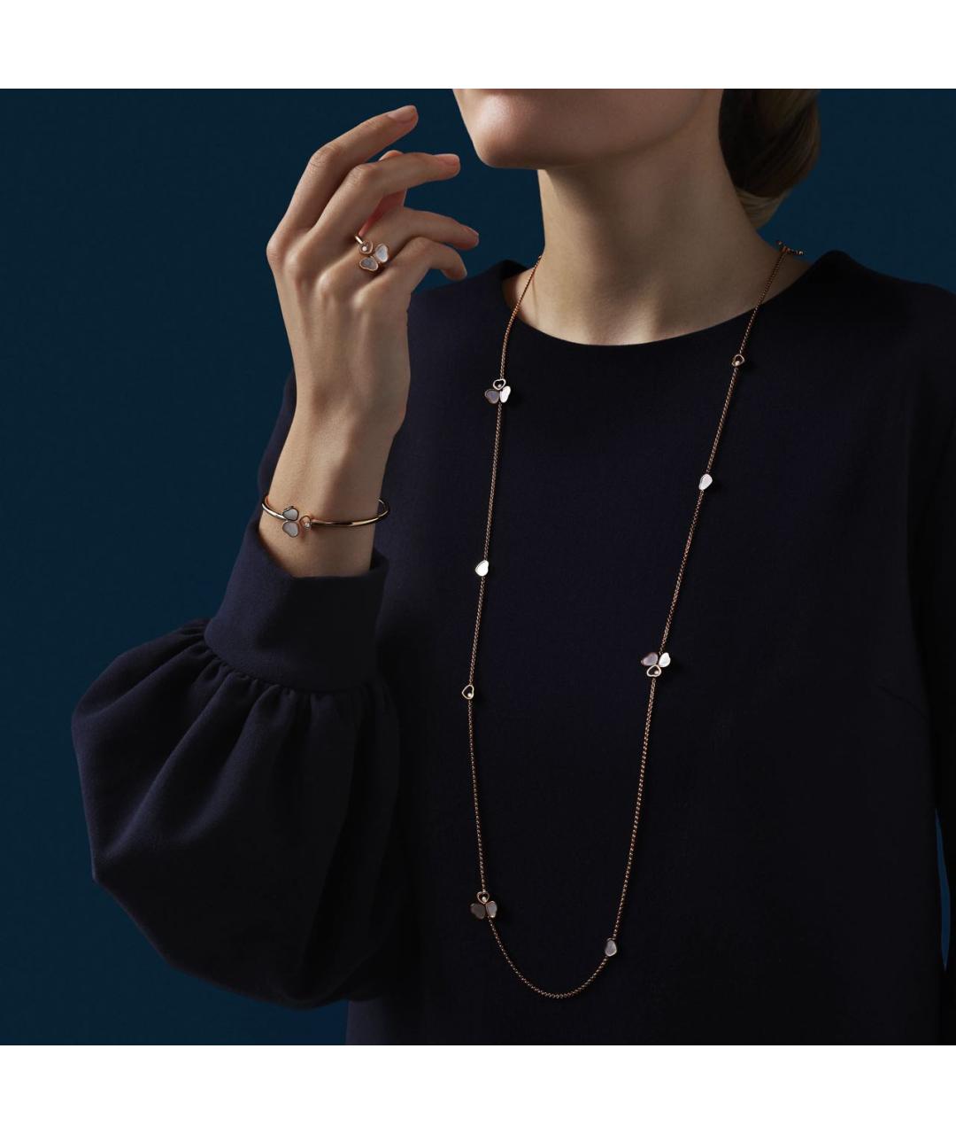 CHOPARD Желтое кольцо из розового золота, фото 4
