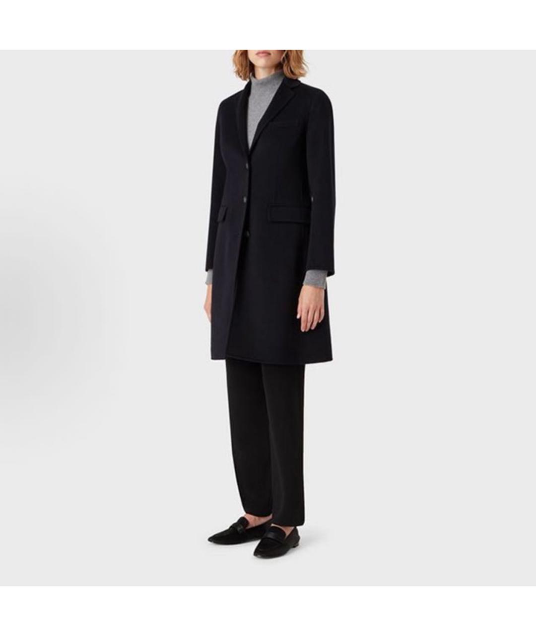 SAINT LAURENT Черное шерстяное пальто, фото 4