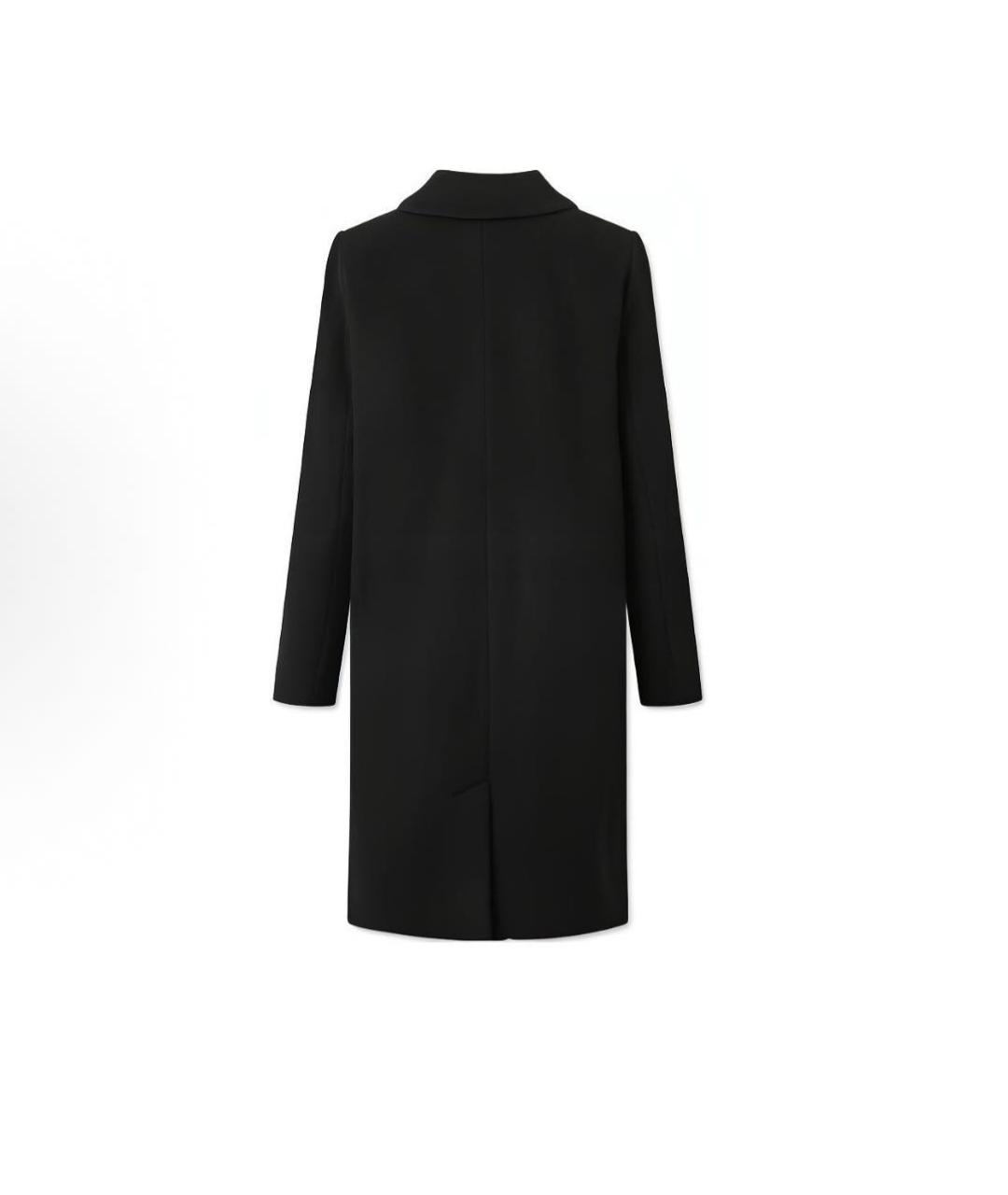 SAINT LAURENT Черное шерстяное пальто, фото 2